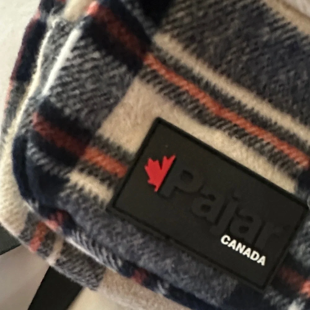 Pajar Blue and Red Plaid Backpack - Picture 2 of 5